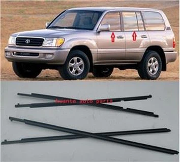 Toyota Landcruiser 1998-2007 FZJ100 uchun avtomobil eshigi oynasi tashqi ob-havo chizig'i